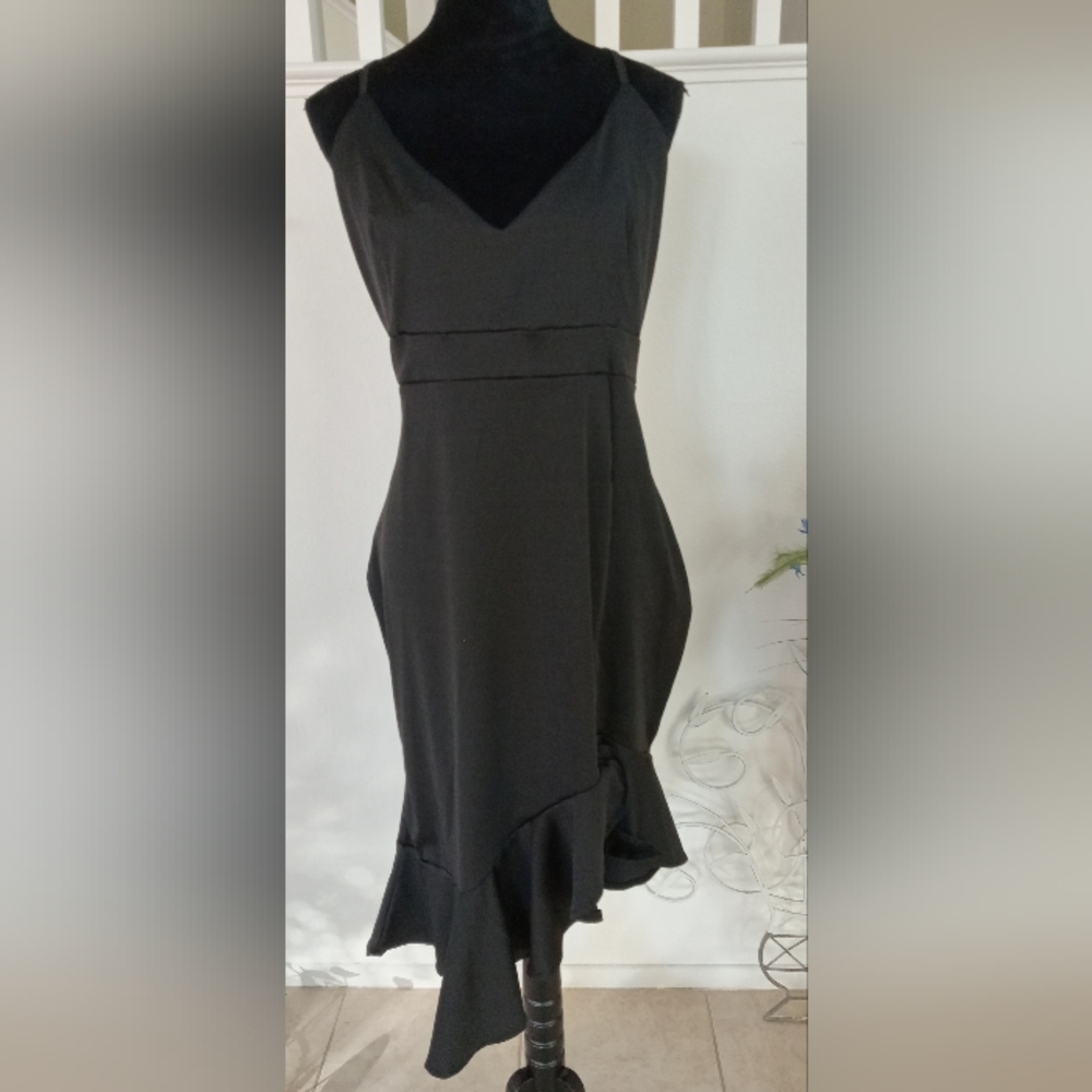 Beautiful Black Cocktail Dress - Spaghetti Straps